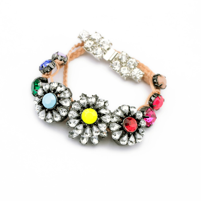 Fashion Candy Color Floral Cuff Pulseiras Bracelet For Women Charm Bracelet Bc-01